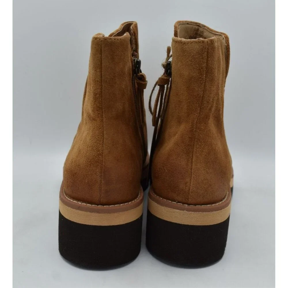 Sofft Womens Size 8 Pecola Brandy Suede Ruched Waterproof‎ Booties Boots Shoes